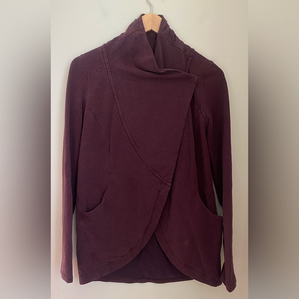 Lululemon That's A Wrap Heathered Bordeaux Drama Ladies Size 4 Comfy Athleisure - Picture 2 of 14